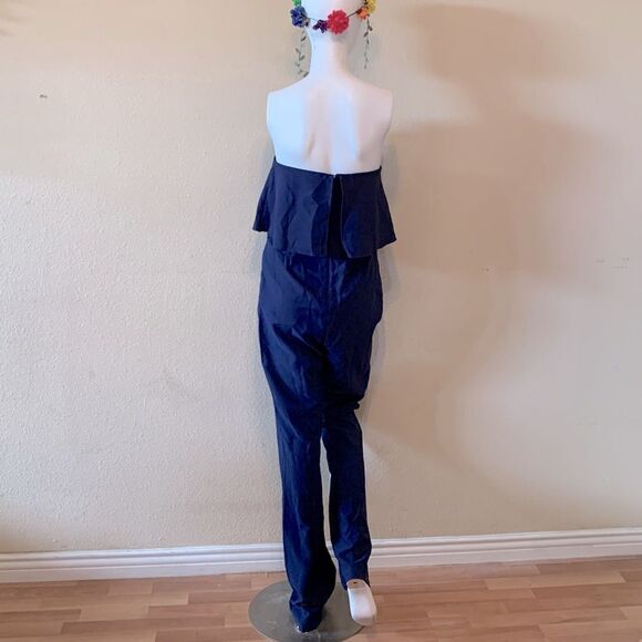 Socialite Navy Blue Popover Jumpsuit Size Lg & XL - Picture 4 of 10